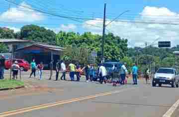 Catanduvas - Acidente envolvendo motocicleta e veículo mobiliza equipes de resgate na PR-471